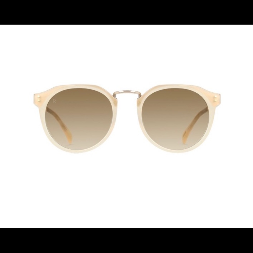RAEN Cream Frame Sunglasses with Brown Gradient Lenses